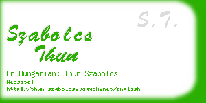 szabolcs thun business card